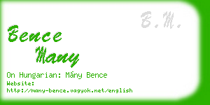 bence many business card