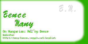 bence many business card